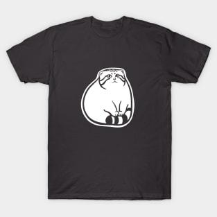 Pallas's cat paws on tail.Stylized art of a cute chonker T-Shirt